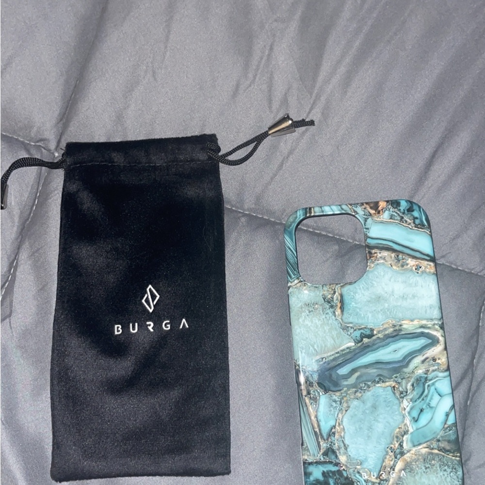 Burga Blue Marble Phone Case - Turquoise Pattern